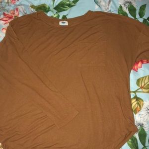 NWOT Orangy Brown sweater w/ pocket